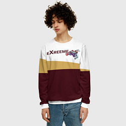 Свитшот мужской Экстрим сноуборд, цвет: 3D-белый — фото 2