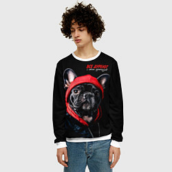 Свитшот мужской Все дуреют с этих французов, цвет: 3D-белый — фото 2