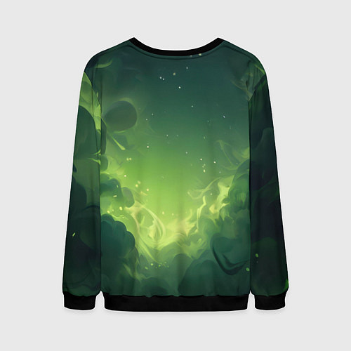 Мужской свитшот Злой Джокер в зеленом дыму / 3D-Черный – фото 2