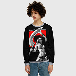 Свитшот мужской Все дуреют с этих ятаганов, цвет: 3D-меланж — фото 2