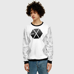 Свитшот мужской Exo white poly, цвет: 3D-черный — фото 2