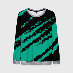 Мужской свитшот The color is black and turquoise