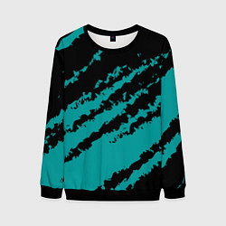 Свитшот мужской The color is black and light blue, цвет: 3D-черный