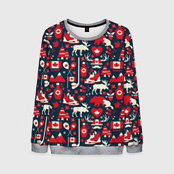 Свитшот мужской Канада, цвет: 3D-меланж