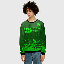 Свитшот мужской Atletico Madrid - green gradient посередине, цвет: 3D-черный — фото 2