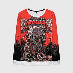 Свитшот мужской Metallica - iron skeleton, цвет: 3D-белый