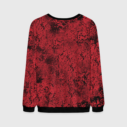 Мужской свитшот Знак венома на красном / 3D-Черный – фото 2