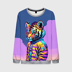 Мужской свитшот Cool tiger cub - pop art