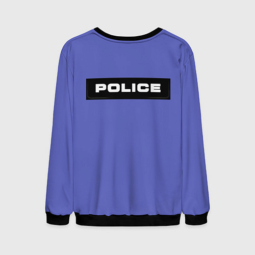 Мужской свитшот Костюм полицейского с накаченным торсом / 3D-Черный – фото 2