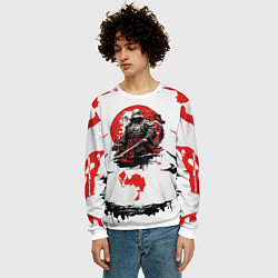 Свитшот мужской Кодекс самурая ниндзя, цвет: 3D-белый — фото 2