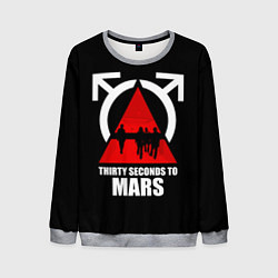Свитшот мужской 30 Seconds to Mars - poster, цвет: 3D-меланж