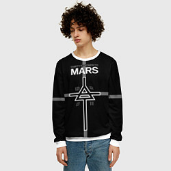 Свитшот мужской 30 Seconds to Mars - poster, цвет: 3D-белый — фото 2