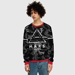 Свитшот мужской 30 Seconds to Mars - poster, цвет: 3D-красный — фото 2