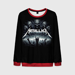 Свитшот мужской Metallica thrash metal - gesture, цвет: 3D-красный