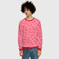 Свитшот мужской Красные коралловые пузыри, цвет: 3D-красный — фото 2