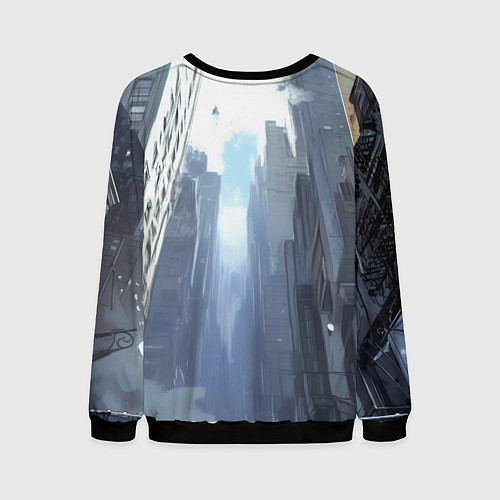 Мужской свитшот Человек-паук в кедах / 3D-Черный – фото 2