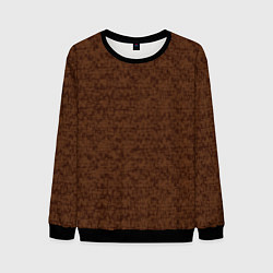 Свитшот мужской Коричневый текстурный, цвет: 3D-черный
