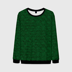 Свитшот мужской Тёмно-зелёный текстурированный, цвет: 3D-черный