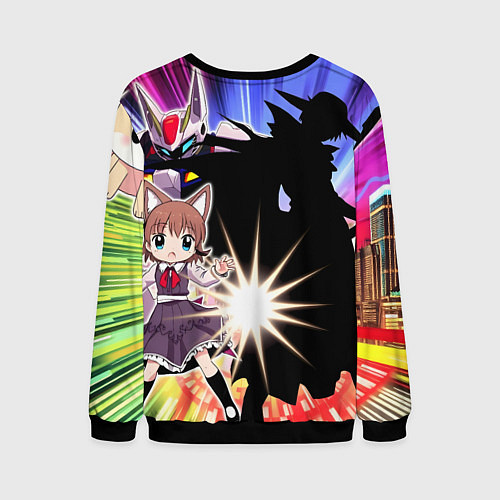 Мужской свитшот Фанату аниме / 3D-Черный – фото 2