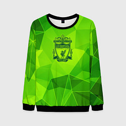 Свитшот мужской Liverpool green poly, цвет: 3D-черный