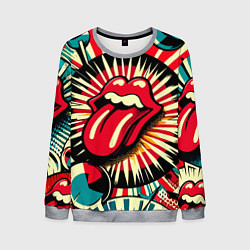 Мужской свитшот Logo of the Rolling Stones - pop art