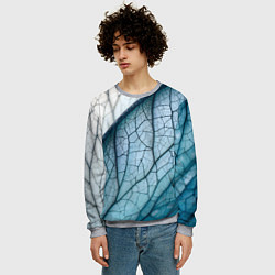 Свитшот мужской Листья с прожилками, цвет: 3D-меланж — фото 2