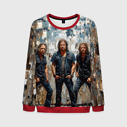 Свитшот мужской Metallica масляной краской, цвет: 3D-красный