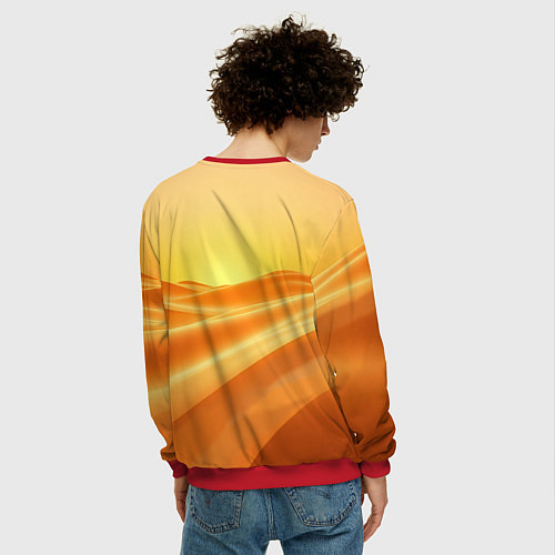 Мужской свитшот Золотые пески / 3D-Красный – фото 4