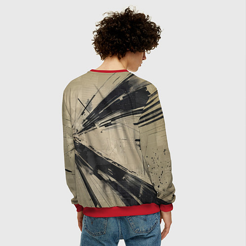 Мужской свитшот Автомобиль для уличной гонки / 3D-Красный – фото 4