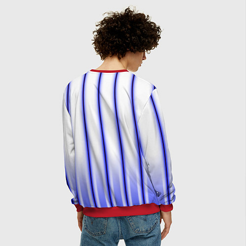 Мужской свитшот Striped suit / 3D-Красный – фото 4