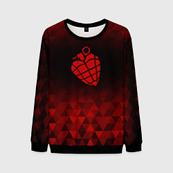 Свитшот мужской Green Day red poly, цвет: 3D-черный