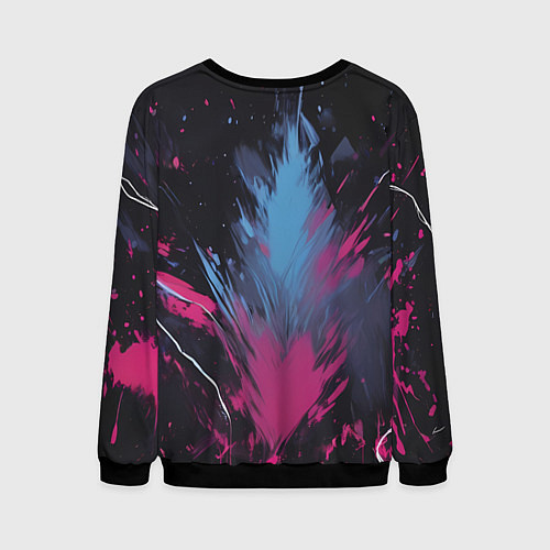 Мужской свитшот Человек-паук и розовая краска / 3D-Черный – фото 2