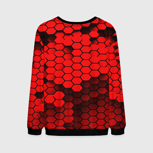 Мужской свитшот BMW карбоновая абстракция / 3D-Черный – фото 2