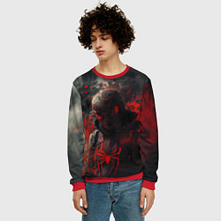Свитшот мужской Black Spider-man, цвет: 3D-красный — фото 2