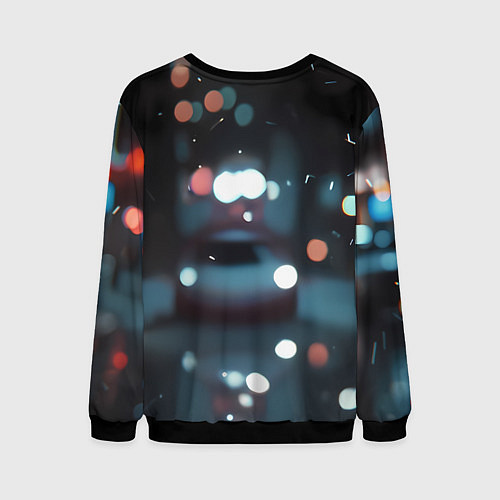 Мужской свитшот Человек-паук и вспышки света / 3D-Черный – фото 2