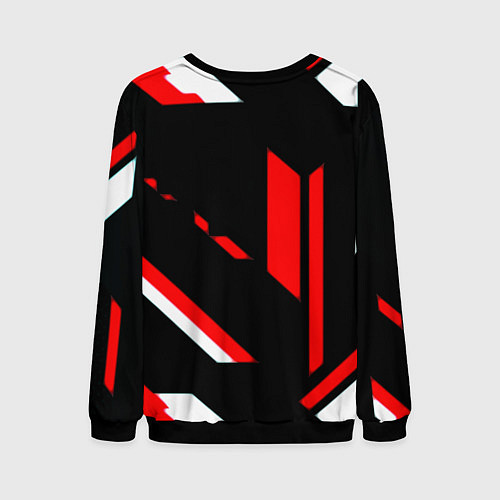 Мужской свитшот Nirvana текстура полосы / 3D-Черный – фото 2