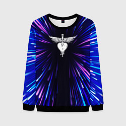 Свитшот мужской Bon Jovi neon energy, цвет: 3D-черный