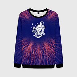 Свитшот мужской Cyberpunk 2077 red energy, цвет: 3D-черный