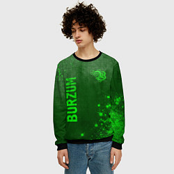 Свитшот мужской Burzum - green gradient вертикально, цвет: 3D-черный — фото 2
