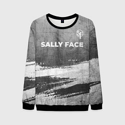 Мужской свитшот Sally Face - grey gradient посередине