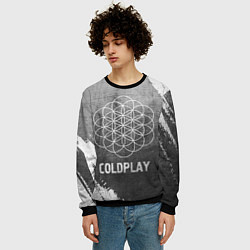 Свитшот мужской Coldplay - grey gradient, цвет: 3D-черный — фото 2