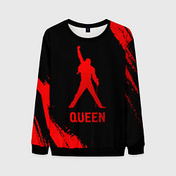 Свитшот мужской Queen - red gradient, цвет: 3D-черный