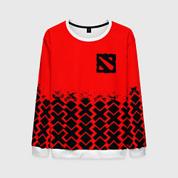 Свитшот мужской Dota игровой паттерн, цвет: 3D-белый