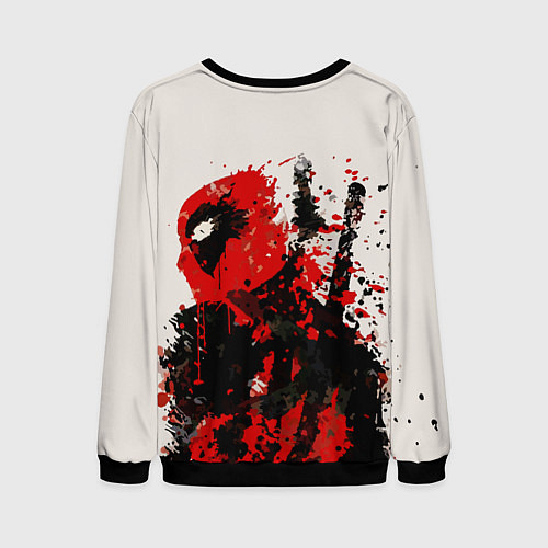 Мужской свитшот Дэдпул брызги / 3D-Черный – фото 2