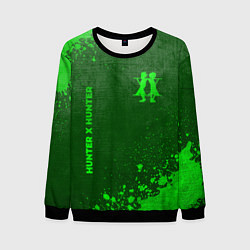 Мужской свитшот Hunter x Hunter - green gradient вертикально