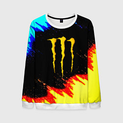 Мужской свитшот Monster energy огненные краски