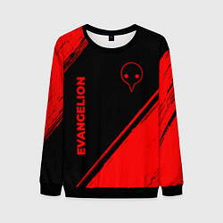 Мужской свитшот Evangelion - red gradient вертикально