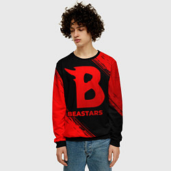 Свитшот мужской Beastars - red gradient, цвет: 3D-черный — фото 2