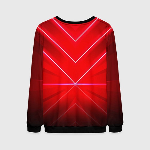 Мужской свитшот Панда работает за ноутбуком / 3D-Черный – фото 2