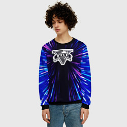 Свитшот мужской GTA neon energy, цвет: 3D-черный — фото 2